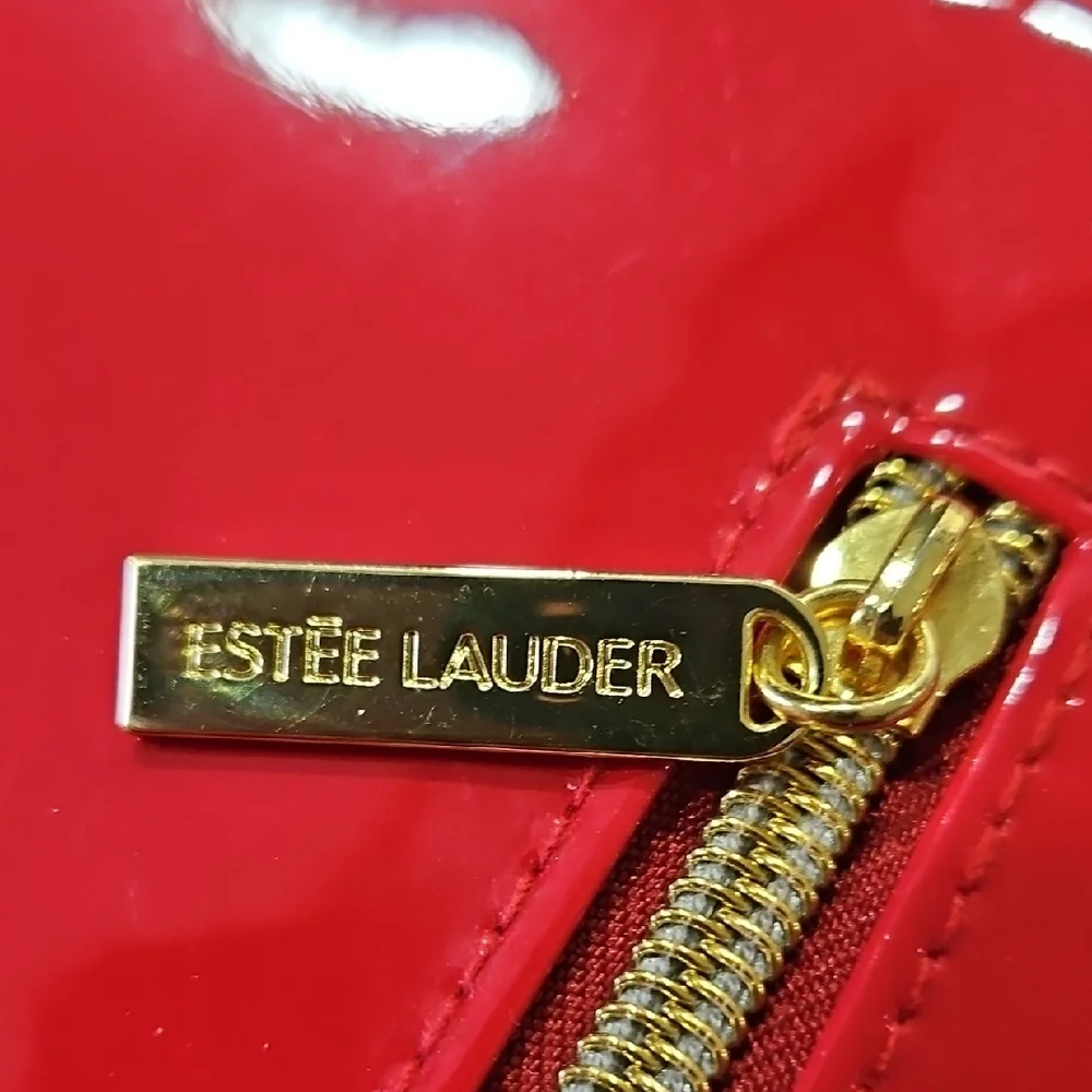 Estee Lauder Glossy Red Cosmetic Bag Duo/Would make a great gift. - Picture 3 of 3